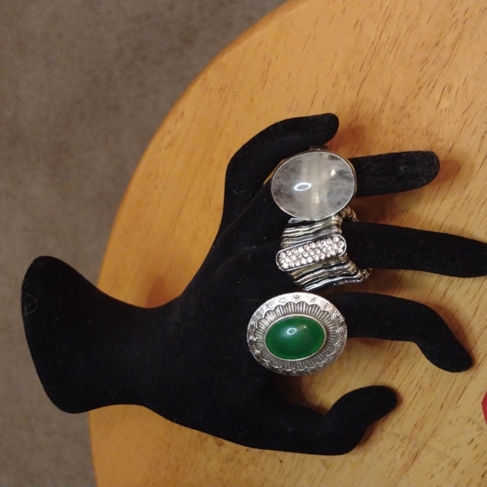Jewelry Lot-6 vintage ladies costume jewelry rings